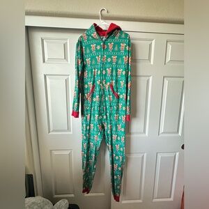 Disney Holiday Christmas Gingerbread Pajama Onesie Small